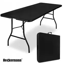 Стіл складаний переносний Heckermann 180x74x74 см Black (XJM-Z180) - мініатюра 4
