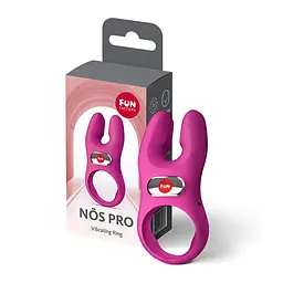 Ерекційне віброкільце з подвійною стимуляцією клітора Fun Factory NŌS PRO Magenta, 2 мотори - мініатюра 7