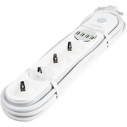 Подовжувач Gelius Pro PowerStrip G-Power GP-PS-001 4 ports 220 V/4 USB 3.4 A 2 m White - мініатюра 2
