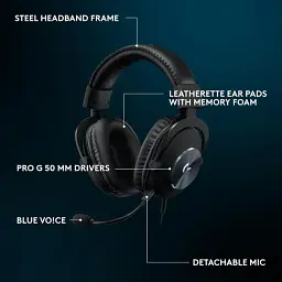 Навушники з мікрофоном Logitech G Pro X SE Black (981-001470) - мініатюра 3