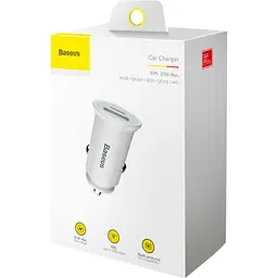 Автомобільний зарядний пристрій Baseus Circular + Type-C PPS 5A CCYS-C0S Silver - мініатюра 2