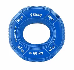 Еспандер кистьовий силіконовий PowerPlay PP-4331 Hand Grip Hard 50-55-60 кг Темно-синій (PP_4331_Navy_(50-55-60)) - мініатюра 1