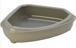 Туалет для котів Moderna Cozi з бортиком кутовий сірий 55х45х14 см C146330