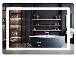 Дзеркало Lidz Kubis (KU2) 1200х800 мм з LED-підсвічуванням Touch LDKUB120080049007 - мініатюра 2