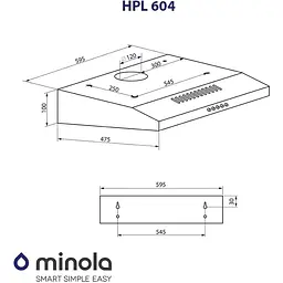 Витяжка Minola HPL 604 I - мініатюра 8