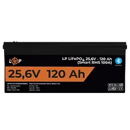 Акумулятор LP LiFePO4 25,6V - 120 Ah (3072Wh) (Smart BMS 100А) з BT пластик для ДБЖ - мініатюра 2