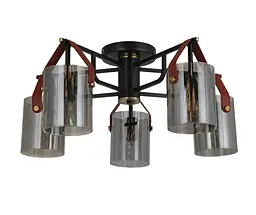 Люстра стельова G 321036/5 Copper+Matt black - мініатюра 2