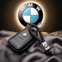 Автонабір №3 для BMW / брелок і чохол для автоключів з логотипом / тиснена шкіра