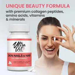 Натуральний комплекс VPLab UltraVit Skin, Nails & Hair 60 капсул - мініатюра 6