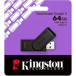 Накопичувач Kingston 64GB USB 3.2 Type-A Gen1 DT Exodia S - мініатюра 3