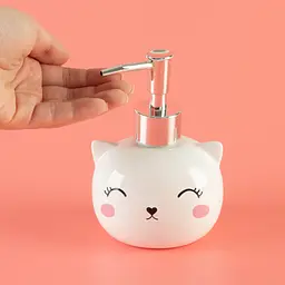 Дозатор для рідкого мила МВМ My Home Cute cat 250 мл, білий (BA-19 WHITE) - мініатюра 2