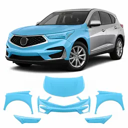 Антигравійна захисна бронеплівка за лекалами для Acura RDX TC1 2019-2021 - передня частина авто (капот бампер крила))