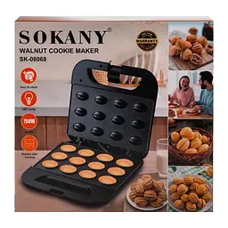 Електрична горішниця Sokany SK-08068 на 12 горішків з антипригарним покриттям 750Вт - мініатюра 8