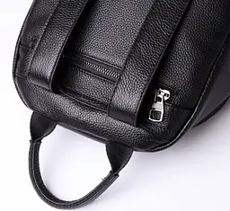 Жіночий класичний шкіряний рюкзак чорний міського типу 85378 Tiding Bag - мініатюра 9