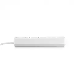Подовжувач мережевий Videx Oncord з кнопкою з/з 4п 3 м 3x1.5 мм white (VF-PD43G-W) - мініатюра 3