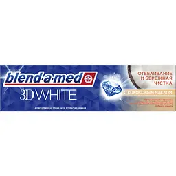 Зубна паста Blend-a-med 3D White Дбайливе чищення з кокосовим маслом 100 мл - мініатюра 3