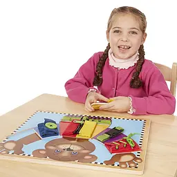 Розвиваюча іграшка Melissa & Doug Дерев’яна дошка з застібками (SM93464/6075184) - мініатюра 7