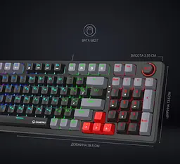 Клавіатура ігрова механічна GamePro GPMK-120 Black USB Blue Switch - мініатюра 7