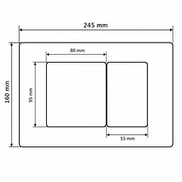 Кнопка змиву для інсталяції VBI Elba XS нікель VBI-030107 - мініатюра 3