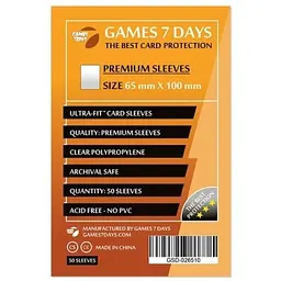 Протектор для карт Games 7 Days 65 х 100 мм, Magnum, 50 шт (PREMIUM) (GSD-026510)