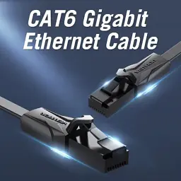 Патч-корд 0.75м, UTP cat 6 RJ-45 black Vention (IBABE) - мініатюра 2