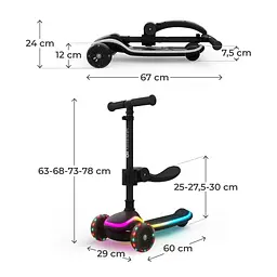Самокат 2-в-1 Kinderkraft Raket Up Black (KRRAUP00BLK0000) - мініатюра 4