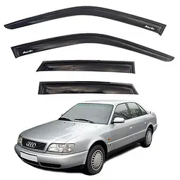 Дефлектори вікон вітровики Audi A6 (C4) Седан 1990-1997 Скотч 3M Voron Glass