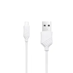 USB Cable Hoco X6 Khaki MicroUSB White 1m