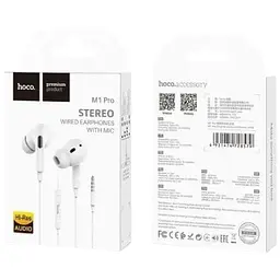 Навушники Hoco series M1 Pro Hi-Res 3.5 мм білі 6931474728579 - мініатюра 2