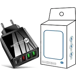 Зарядний пристрій Mirrow 3 USB Type-C Super Charge/Quick Charge 36W Black (498567566) - мініатюра 4