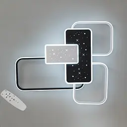 LED люстра модерн 2449WH+BK dimmer