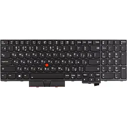 Клавіатура для ноутбука LENOVO Thinkpad T570 чорна, чорний фрейм, підсвітка (KB315154)