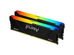Модуль пам'яті Kingston FURY 32 GB (2x16GB) DDR4 3200 MHz Beast RGB Black (KF432C16BB2AK2/32) - мініатюра 3