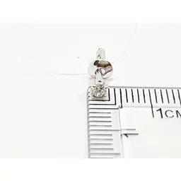 Срібна моносережка пуссета Dear з фианитом. 3003.1С - мініатюра 3