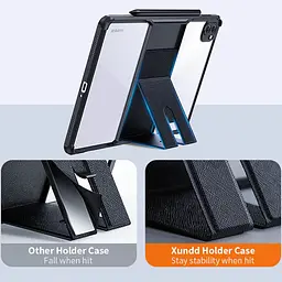 Чохол накладка з підставкою HunDD з посиленими кутами для для Xiaomi Pad 6 / Pad 6 Pro (11") Чорний - мініатюра 4