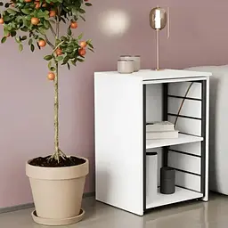 Стіл-тумба трансформер Смарт 2/1 Ferrum-decor 750x1450x500 Чорний метал ДСП Біле 16 мм (FRD-105095) - мініатюра 4