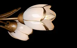 Люстра стельова Splendid Ray L88375/6, 6xE27, коричневий та білий, метал та скло, сучасний стиль - мініатюра 2