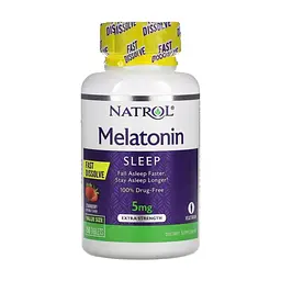 Амінокислота Natrol Мелатонін швидкорозчинний підвищеної сили, 5 мг, вку (NTL-07144)