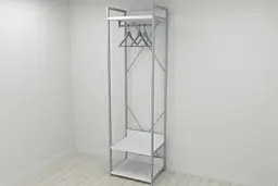 Шафа Гардероб Уні секція 1 серії Конект Ferrum-decor 220x60x50см Сірий метал ДСП Білий 32 мм (FRD-104503) - мініатюра 9