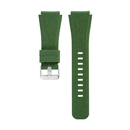 Силіконовий ремінець Watchbands для Samsung Gear S3 Samsung Galaxy Watch 46mm Silver - темно-зелений (WB001DARKGREEN) - мініатюра 2