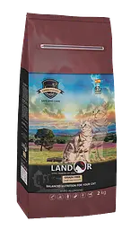 Сухий беззерновий корм Landor Hairball Lamb&Potato для котів від грудок шерсті Ягня з бататом 2 кг