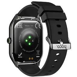 Смарт-годинник Hoco Y41 Smart sports watch (call version) Black - мініатюра 3