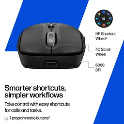 Мишка HP 700 Rechargeable Wireless/Bluetooth Black (AZ7B0AA) - мініатюра 5