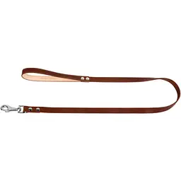 Повідець одинарний Collar, шкіра, непрошитий, S, 122х1,4 см, коричневий - мініатюра 2