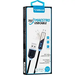 USB кабель Gelius Pro Maestro GP-UC01i Apple Black Lightning - мініатюра 3