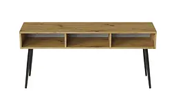 Тумба під телевізор Кентуккі Ferrum-decor 45x139x38 Чорний метал ДСП Дуб Артізан 16 мм (FRD-106734) - мініатюра 4
