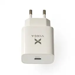 Зарядний пристрій Vinga PD USB-C 20 Вт, білий (VWCPDC)