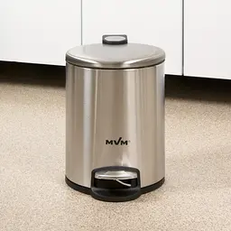 Відро для сміття МVM з кришкою та педаллю 5 л (BIN-16 5L SS) - мініатюра 8