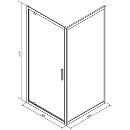 Душова кабіна AM PM Like Square 100x100 W80G-303-100MT, Хром, прозорий, хром - мініатюра 2