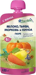 Фруктово-овочеве пюре Fleur Alpine Яблуко-Морква-Гарбуз з Кіноа, 120 г